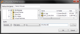MozyHome - Backup Set Example