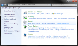 Windows 7 - Manage Audio Devices