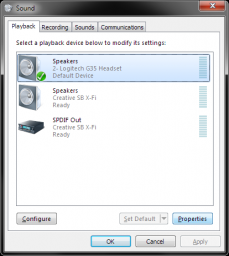 Windows 7 - Sounds Window