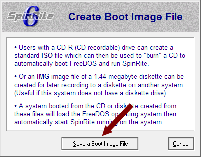 SpinRite - Save a Boot Image File