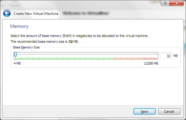 VirtualBox - Memory