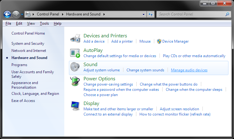 audio device software for windows 7