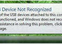 Solution: USB Device Not Recognized in Windows 7