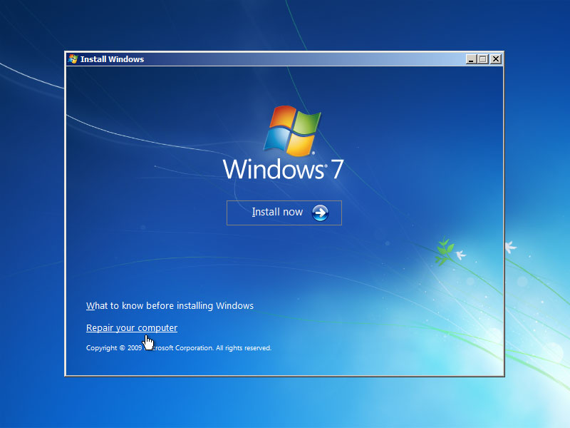 Windows 7 Startup Repair