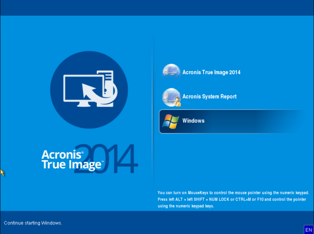 acronis true image 2014 create disk image