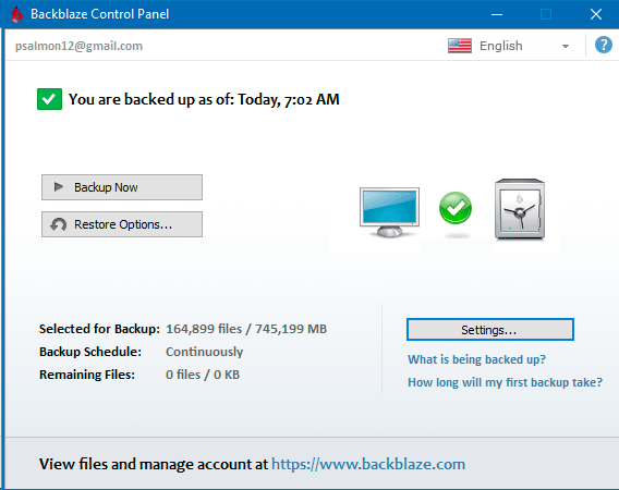 backblaze backup server